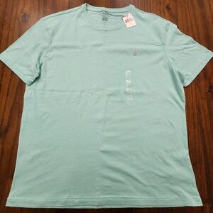 Polo Ralph Lauren Classic Fit Light Aqua Green Crew Neck Pony  T-Shirt Mens L